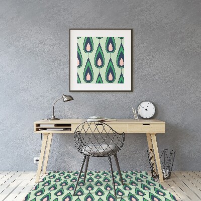 Alfombra para silla de escritorio Lágrimas verdes