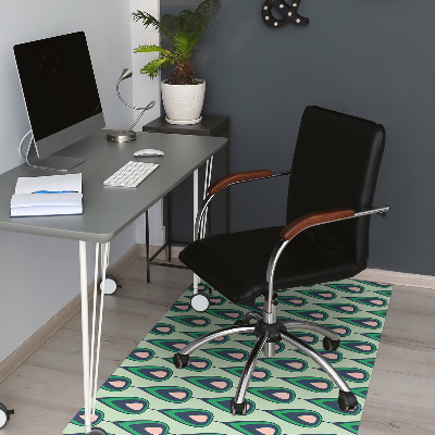 Alfombra para silla de escritorio Lágrimas verdes