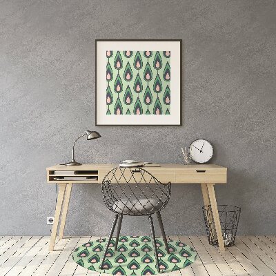 Alfombra para silla de escritorio Lágrimas verdes