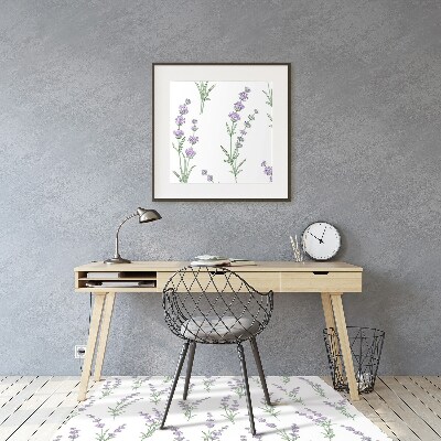 Alfombra para silla de escritorio Flores de lavanda