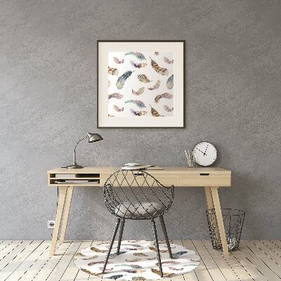 Alfombra silla ordenador Plumas grandes