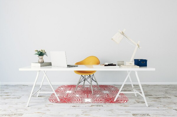 Alfombra silla ordenador Encaje rojo