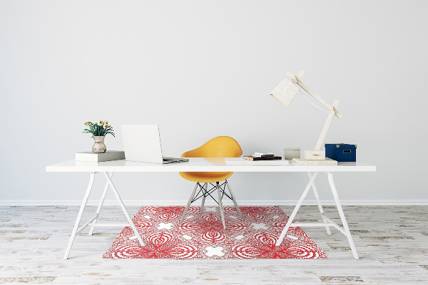 Alfombra silla ordenador Encaje rojo