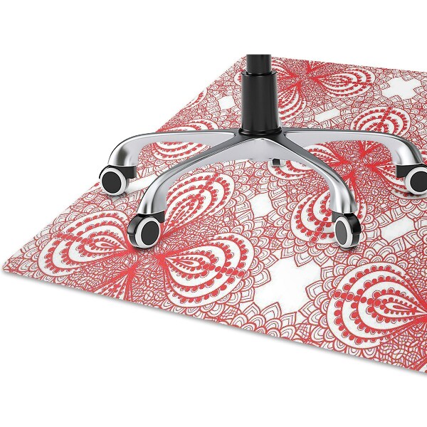 Alfombra silla ordenador Encaje rojo
