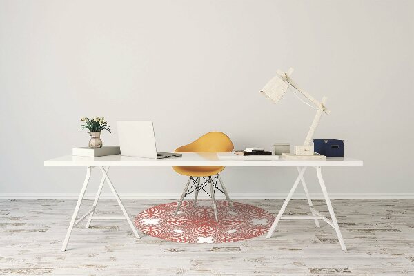 Alfombra silla ordenador Encaje rojo