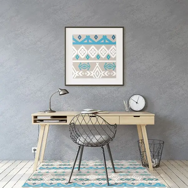Alfombra silla ordenador Arte tribal