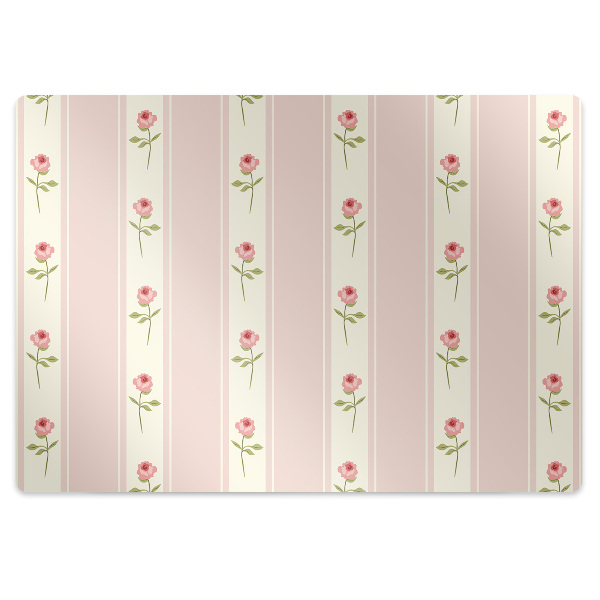 Alfombra silla ordenador Rosas