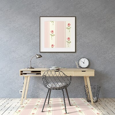 Alfombra silla ordenador Rosas