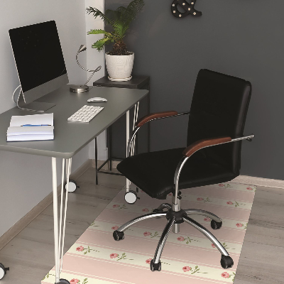 Alfombra silla ordenador Rosas