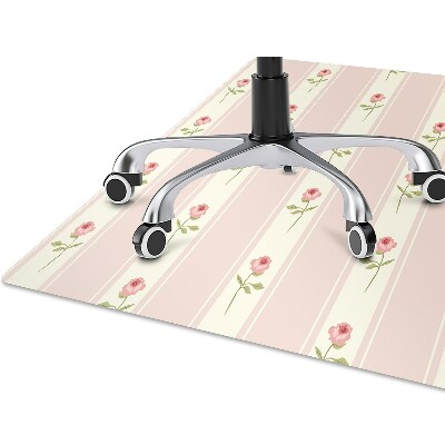 Alfombra silla ordenador Rosas