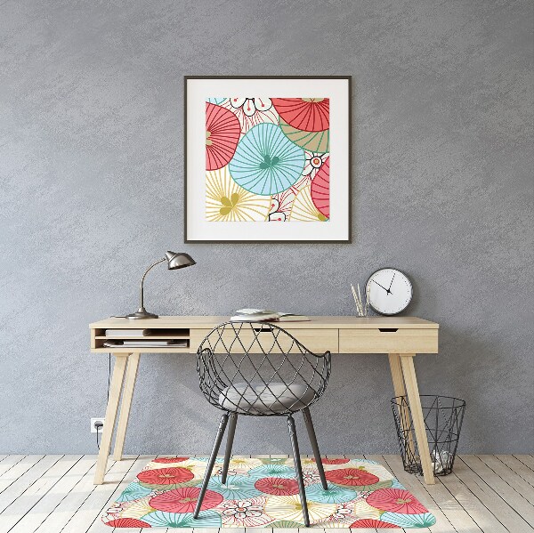 Alfombrilla para silla de escritorio Patrón floral