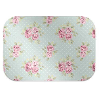 Alfombra silla ordenador Ramos rosas