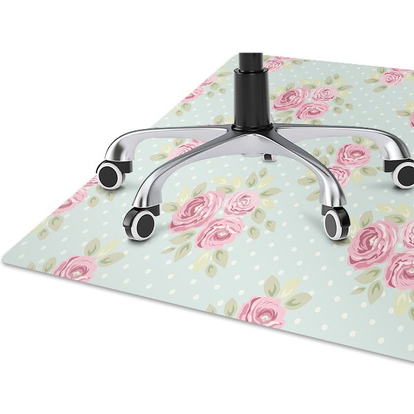 Alfombra silla ordenador Ramos rosas
