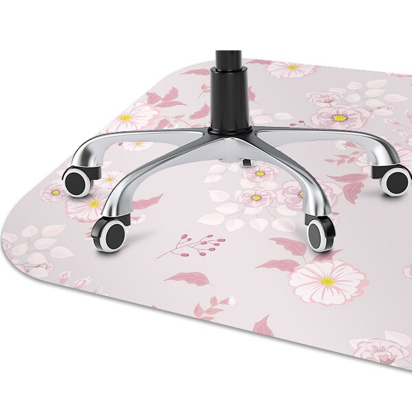 Alfombra silla ordenador Pequeñas flores rosas