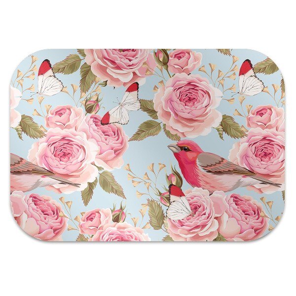 Alfombra para silla de escritorio Rosas inglesas
