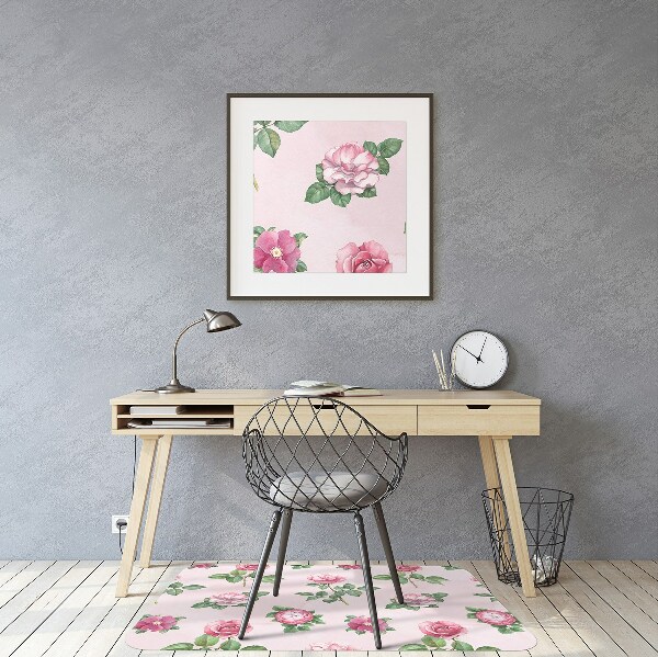 Alfombra para silla de escritorio Rose con picos