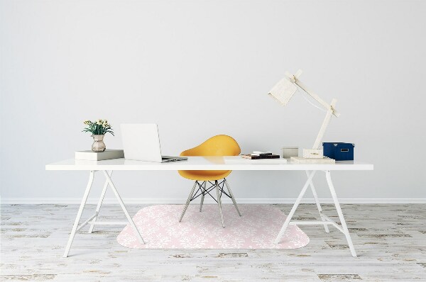 Alfombra para silla de escritorio Damasco rosa