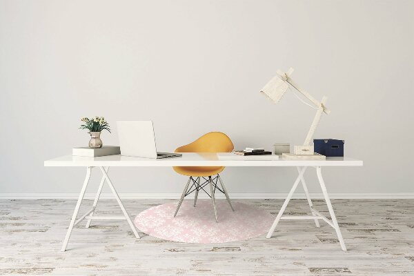 Alfombra para silla de escritorio Damasco rosa