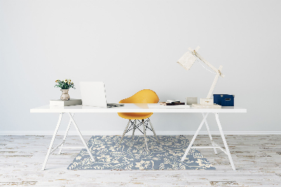 Alfombra para silla de escritorio Adorno azul