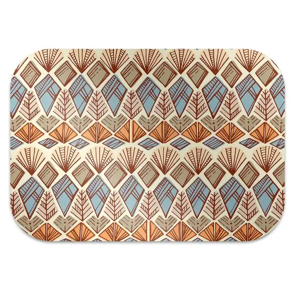 Alfombra silla ordenador Patrón de marrón étnico