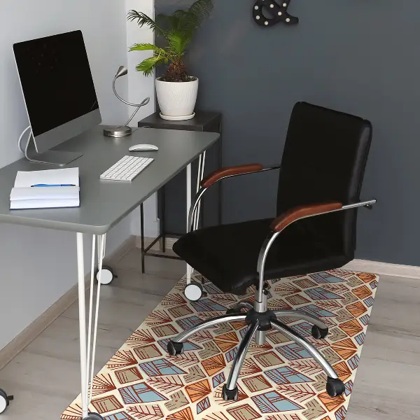 Alfombra silla ordenador Patrón de marrón étnico