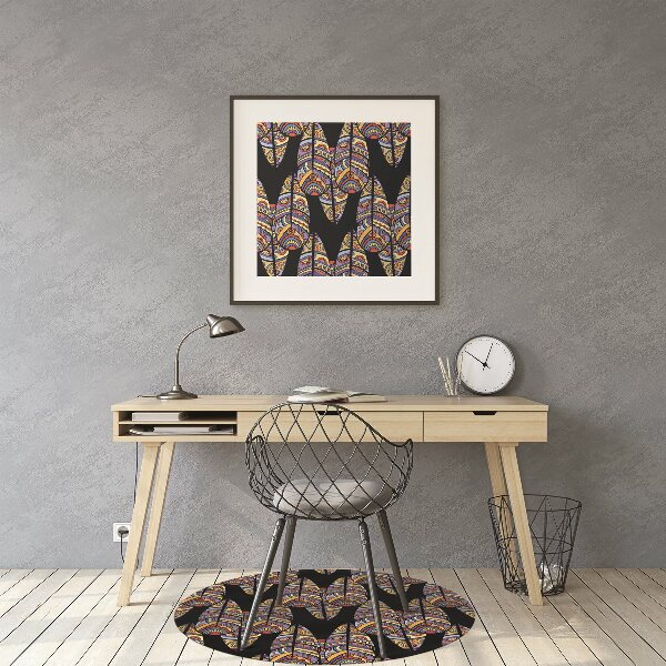 Alfombra silla ordenador Arte tribal