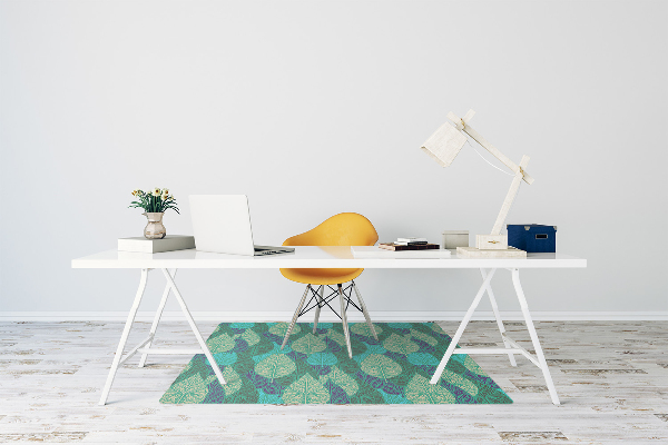 Alfombra silla ordenador Hojas
