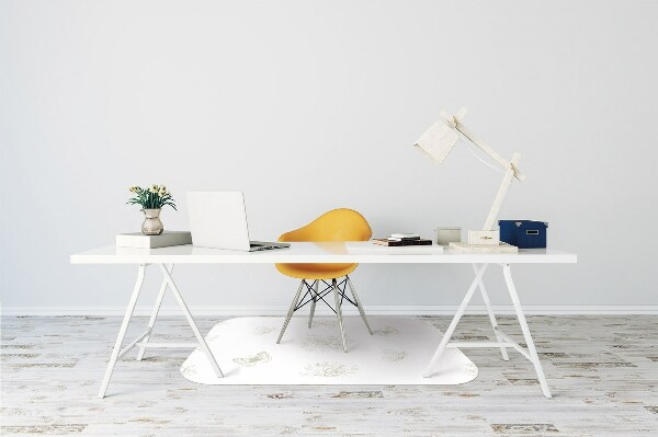 Alfombra silla ordenador Mariposas y flores