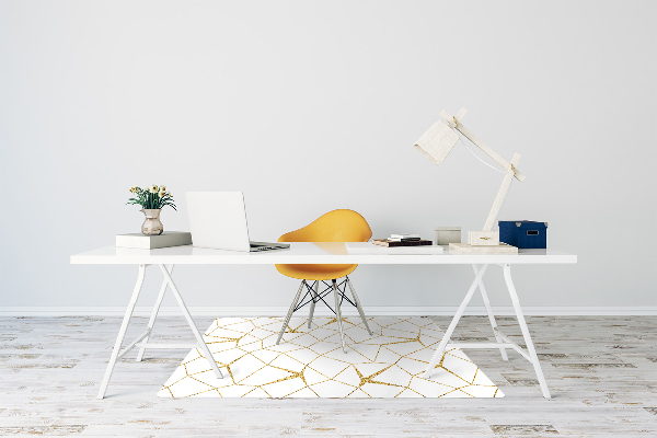 Alfombra para silla de escritorio Mosaico dorado