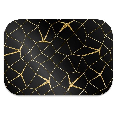 Alfombra para silla de escritorio Mosaico de oro y negro