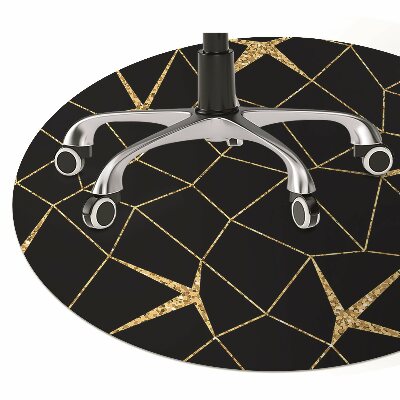 Alfombra para silla de escritorio Mosaico de oro y negro