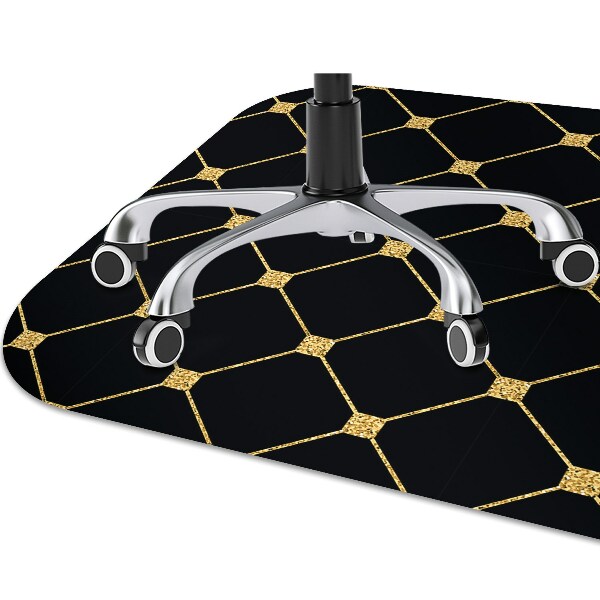 Alfombra silla ordenador Diamantes dorados