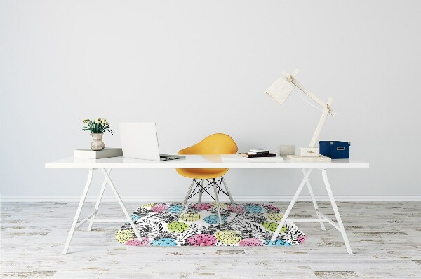 Alfombra silla ordenador Piñas coloridas