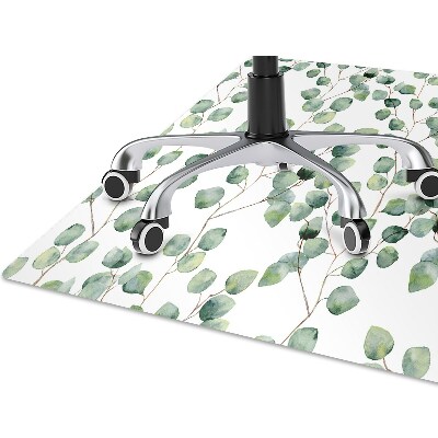 Alfombra para silla de escritorio Ramas con hojas