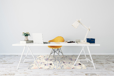 Alfombra para silla de escritorio Baile de grúas