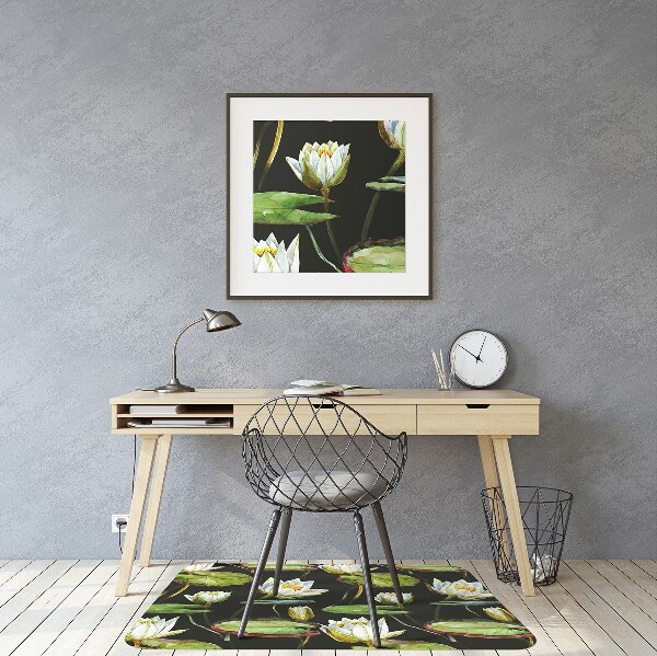 Alfombra silla escritorio Flores de lotos