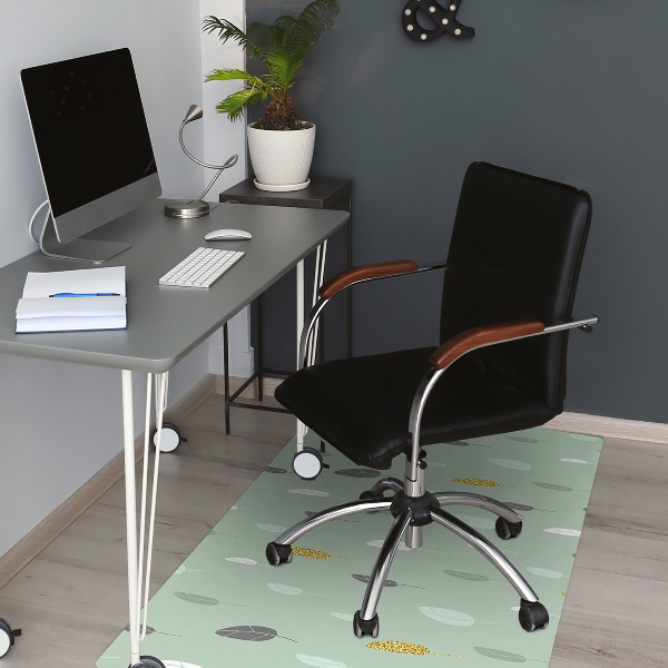 Alfombra silla ordenador Hojas