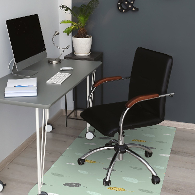 Alfombra silla ordenador Hojas