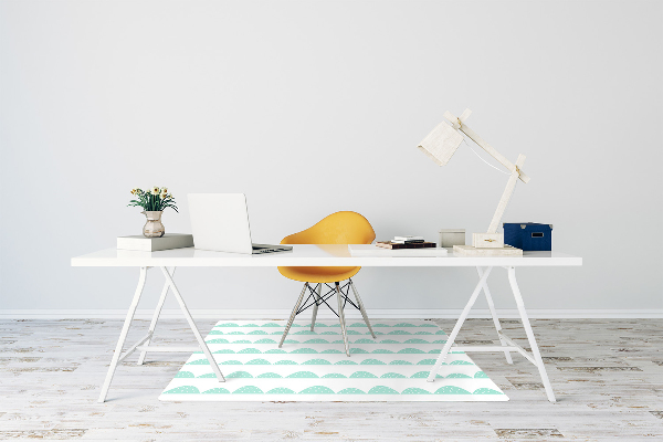 Alfombra para silla de escritorio Hileras de menta
