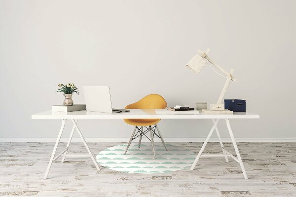 Alfombra para silla de escritorio Hileras de menta