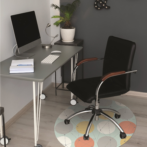 Alfombra para silla de escritorio Patrón geométrico