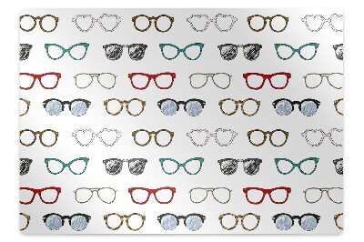 Alfombra para silla de escritorio Gafas retro