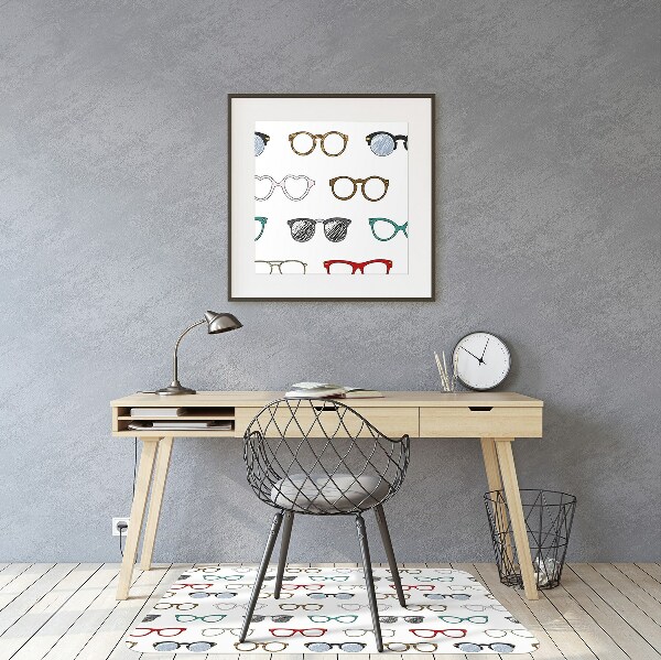Alfombra para silla de escritorio Gafas retro