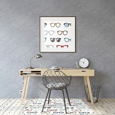 Alfombra para silla de escritorio Gafas retro