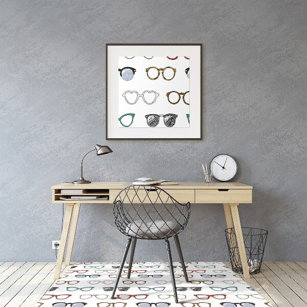 Alfombra para silla de escritorio Gafas retro