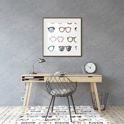 Alfombra para silla de escritorio Gafas retro