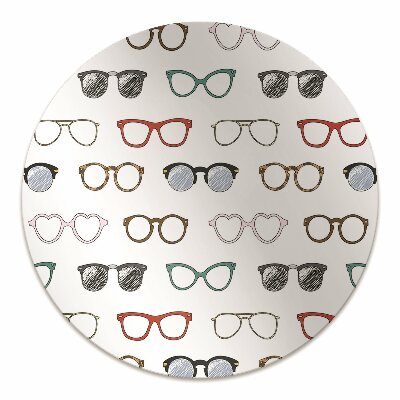 Alfombra para silla de escritorio Gafas retro