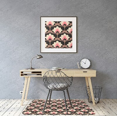 Alfombra silla ordenador Patrón floral