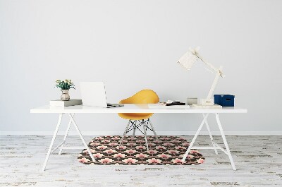Alfombra silla ordenador Patrón floral