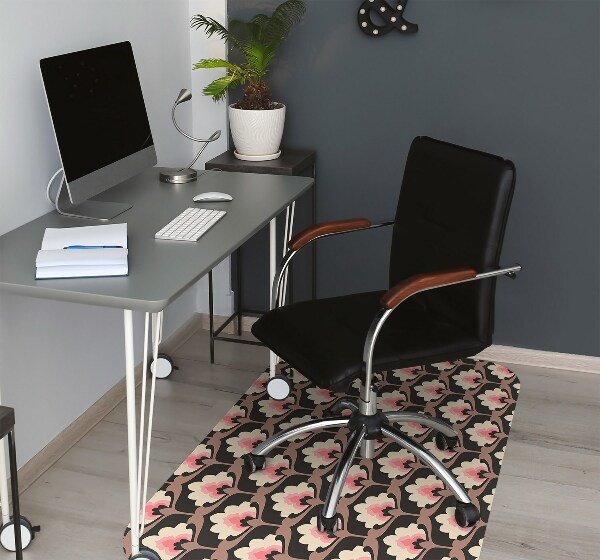 Alfombra silla ordenador Patrón floral
